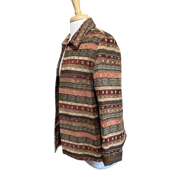 Alfred Dunner Women's Open Tapestry Jacket Western Boho size 14 Desert Colors - Picture 3 of 7